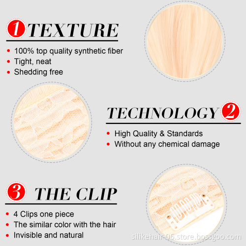 Silike Clip In Hair Extensions 24 Inch  comb clips Hair  17 Colors Available Synthetic Heat Resistant Fiber Hair Extension